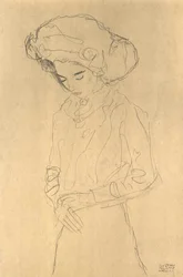 Herabblickendes Mädchen